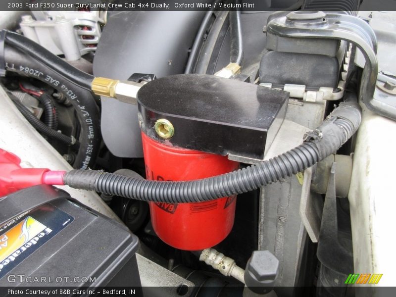 Oxford White / Medium Flint 2003 Ford F350 Super Duty Lariat Crew Cab 4x4 Dually