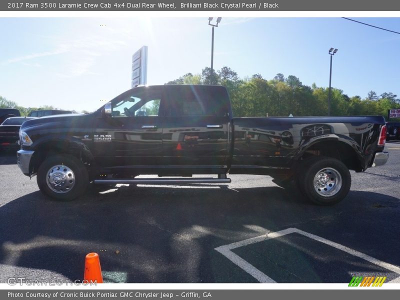 Brilliant Black Crystal Pearl / Black 2017 Ram 3500 Laramie Crew Cab 4x4 Dual Rear Wheel