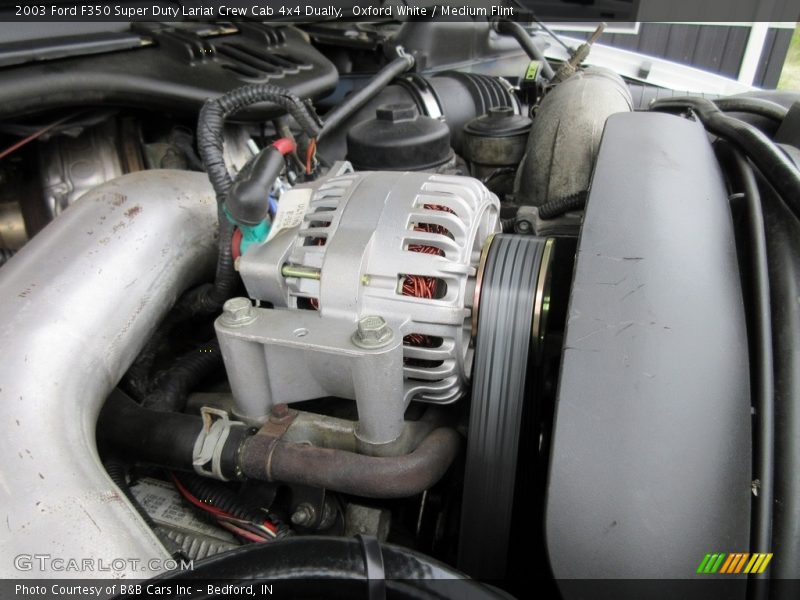 Oxford White / Medium Flint 2003 Ford F350 Super Duty Lariat Crew Cab 4x4 Dually