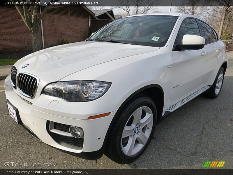 Alpine White / Vermilion Red 2014 BMW X6 xDrive35i