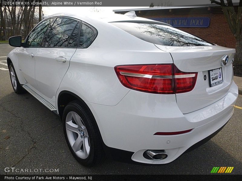 Alpine White / Vermilion Red 2014 BMW X6 xDrive35i