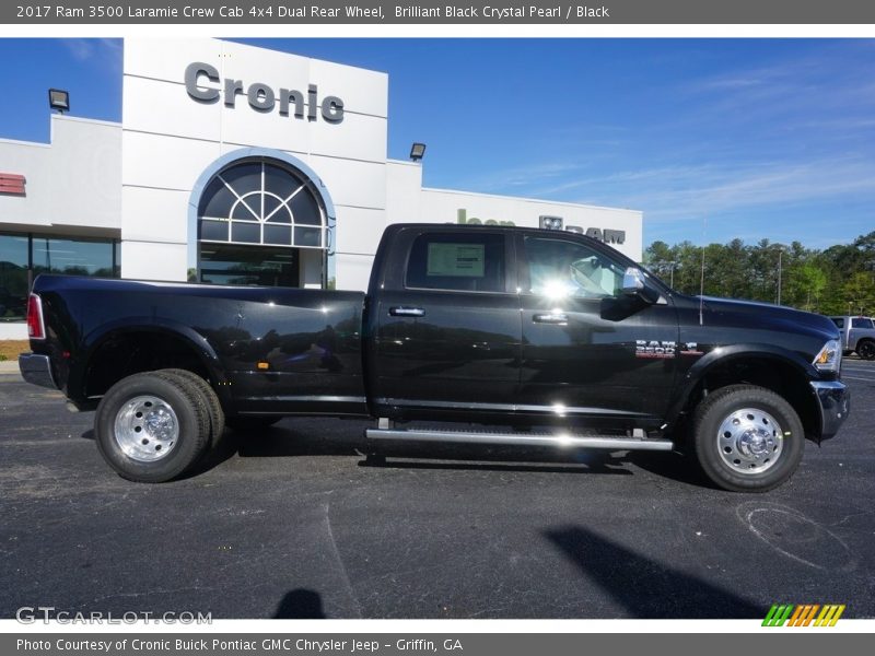 Brilliant Black Crystal Pearl / Black 2017 Ram 3500 Laramie Crew Cab 4x4 Dual Rear Wheel
