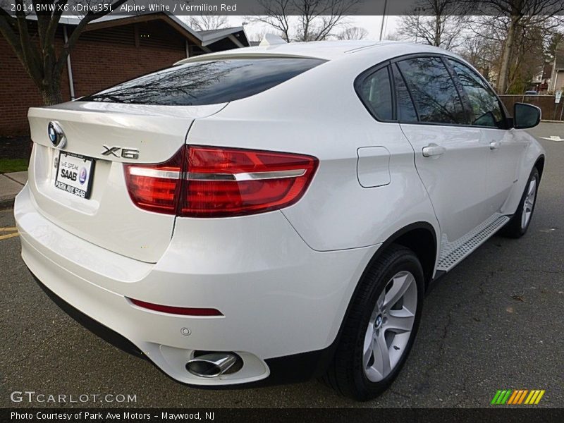 Alpine White / Vermilion Red 2014 BMW X6 xDrive35i