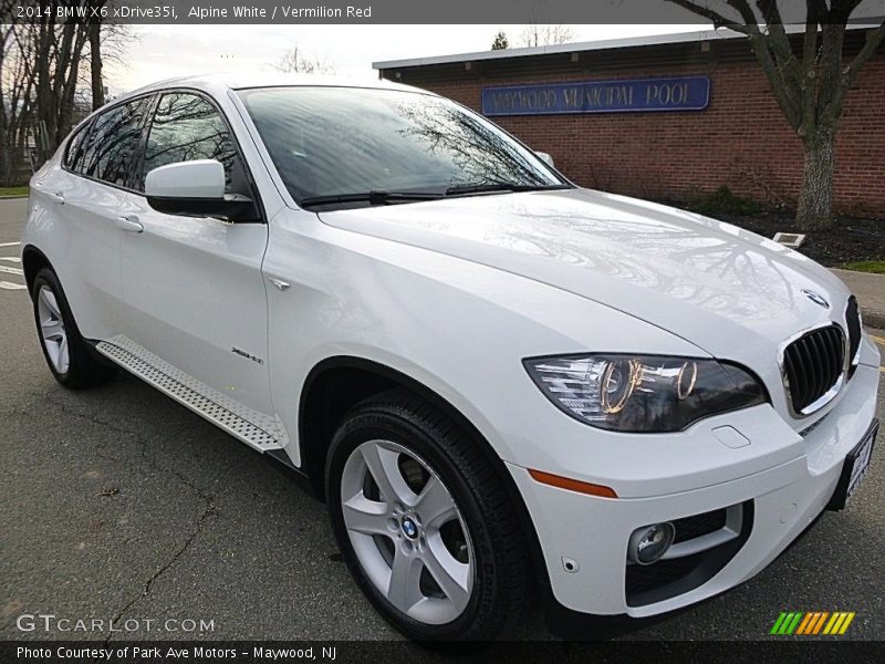 Alpine White / Vermilion Red 2014 BMW X6 xDrive35i