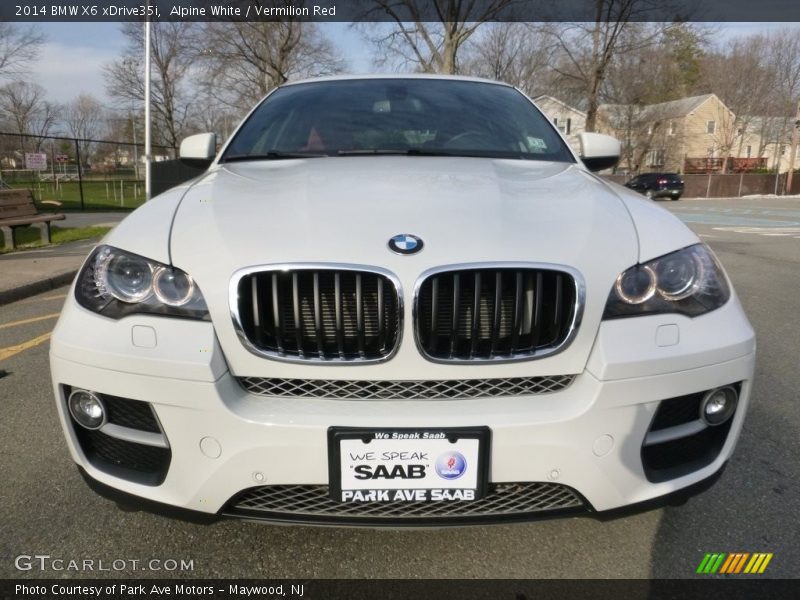 Alpine White / Vermilion Red 2014 BMW X6 xDrive35i