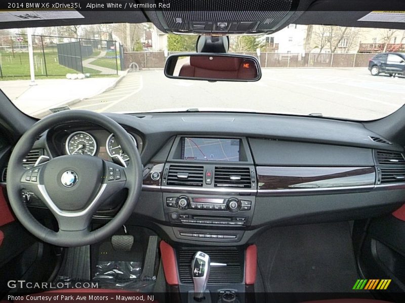 Alpine White / Vermilion Red 2014 BMW X6 xDrive35i
