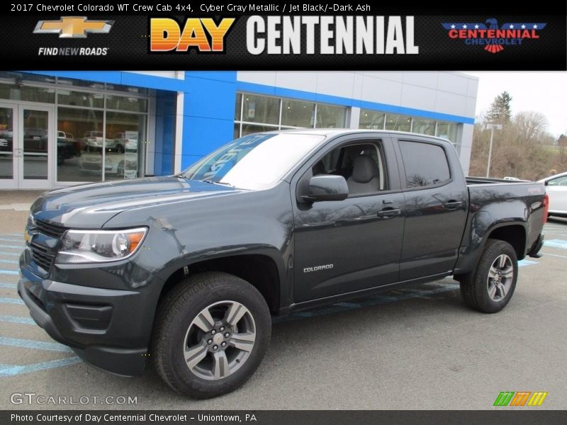 Cyber Gray Metallic / Jet Black/­Dark Ash 2017 Chevrolet Colorado WT Crew Cab 4x4