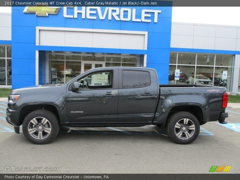 Cyber Gray Metallic / Jet Black/­Dark Ash 2017 Chevrolet Colorado WT Crew Cab 4x4