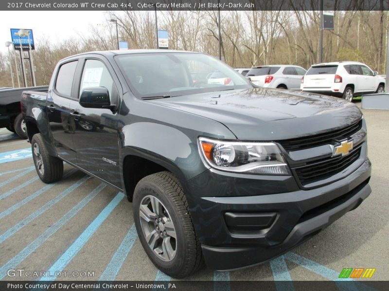 Cyber Gray Metallic / Jet Black/­Dark Ash 2017 Chevrolet Colorado WT Crew Cab 4x4