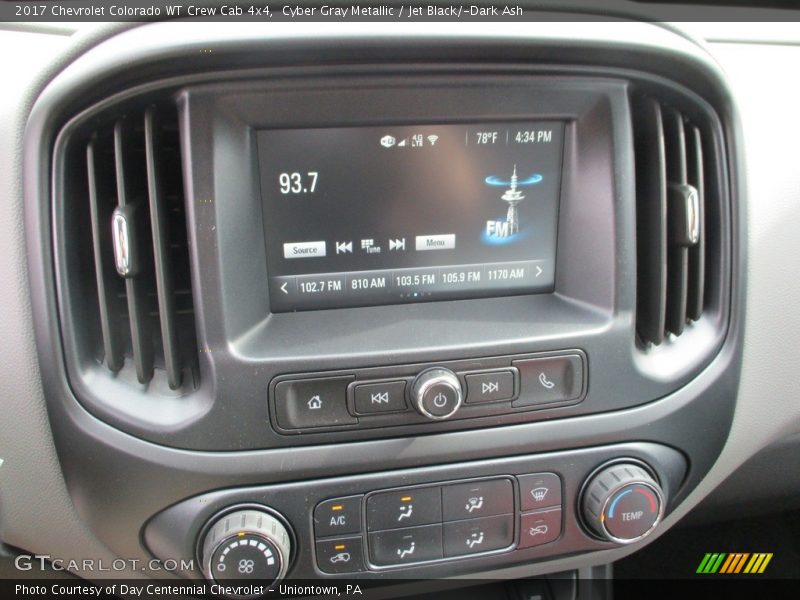 Cyber Gray Metallic / Jet Black/­Dark Ash 2017 Chevrolet Colorado WT Crew Cab 4x4