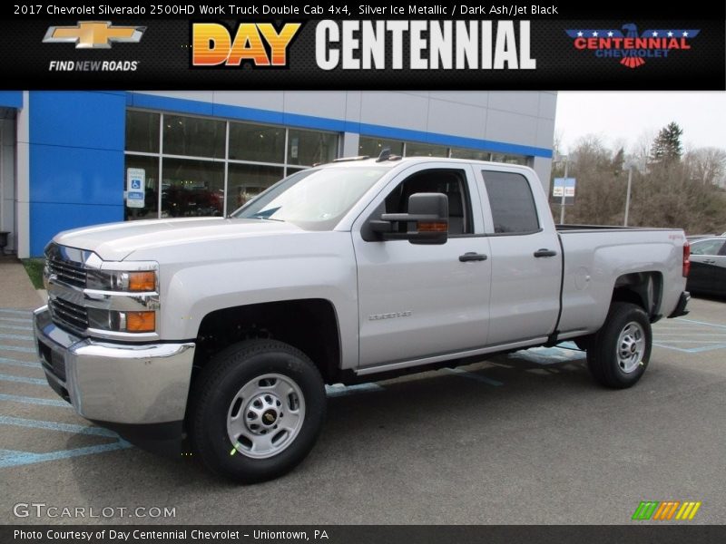 Silver Ice Metallic / Dark Ash/Jet Black 2017 Chevrolet Silverado 2500HD Work Truck Double Cab 4x4