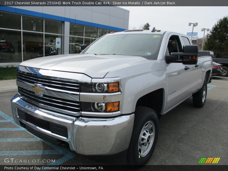 Silver Ice Metallic / Dark Ash/Jet Black 2017 Chevrolet Silverado 2500HD Work Truck Double Cab 4x4