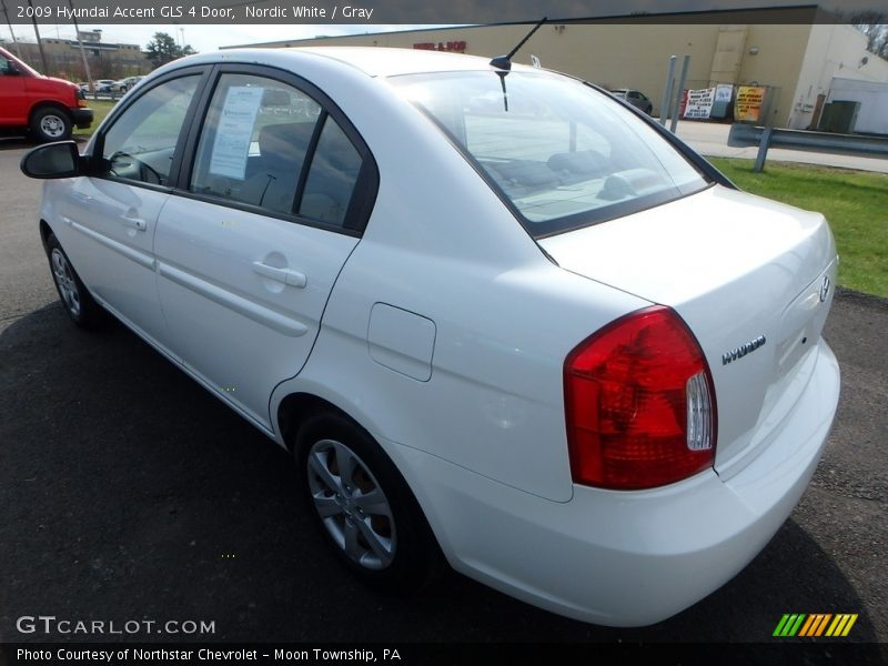 Nordic White / Gray 2009 Hyundai Accent GLS 4 Door