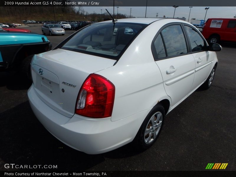 Nordic White / Gray 2009 Hyundai Accent GLS 4 Door