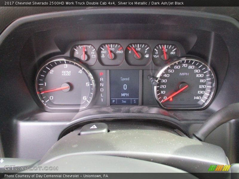 Silver Ice Metallic / Dark Ash/Jet Black 2017 Chevrolet Silverado 2500HD Work Truck Double Cab 4x4