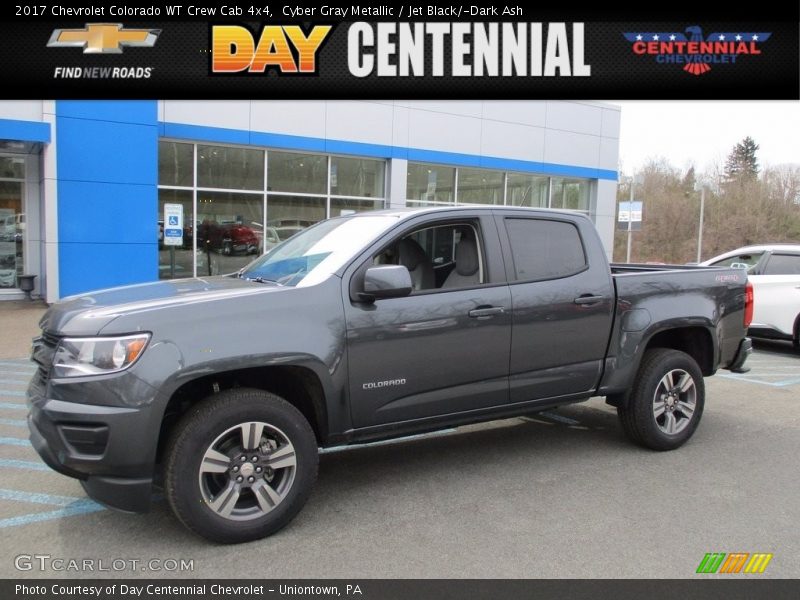 Cyber Gray Metallic / Jet Black/­Dark Ash 2017 Chevrolet Colorado WT Crew Cab 4x4