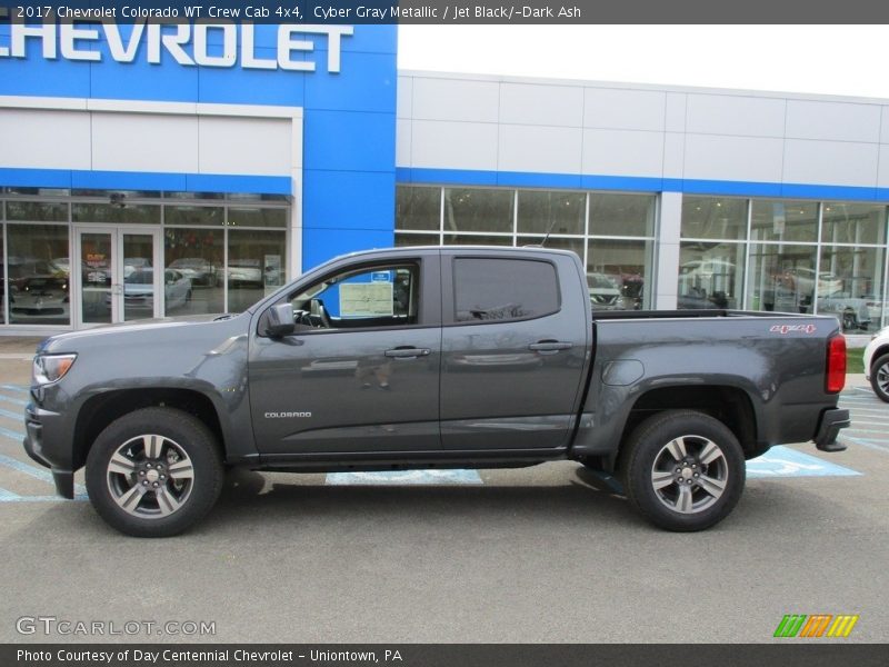 Cyber Gray Metallic / Jet Black/­Dark Ash 2017 Chevrolet Colorado WT Crew Cab 4x4