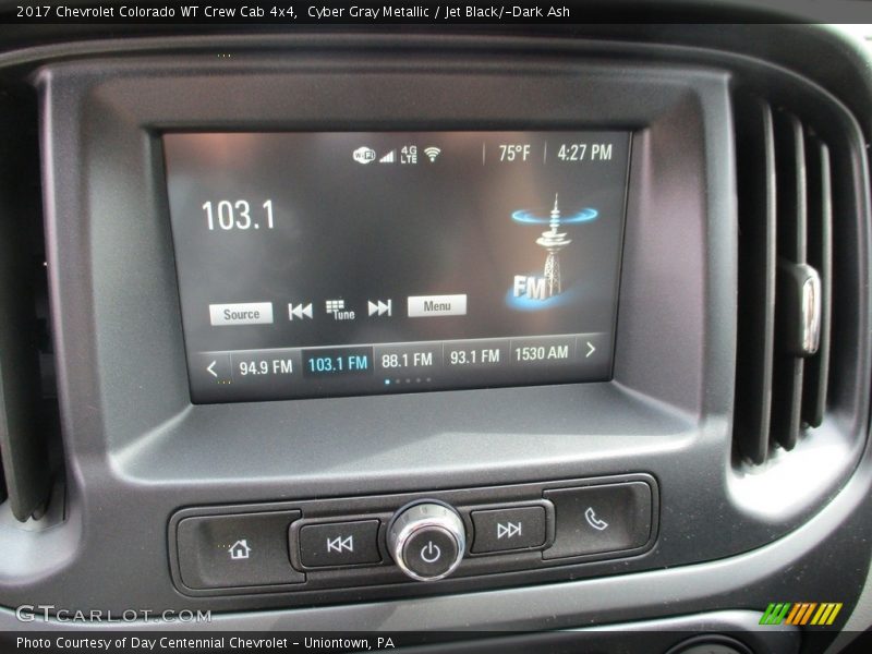 Cyber Gray Metallic / Jet Black/­Dark Ash 2017 Chevrolet Colorado WT Crew Cab 4x4