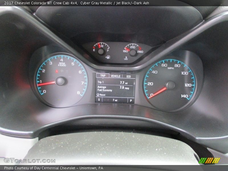 Cyber Gray Metallic / Jet Black/­Dark Ash 2017 Chevrolet Colorado WT Crew Cab 4x4