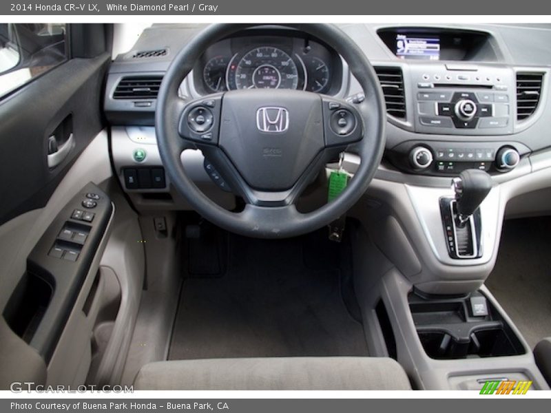 White Diamond Pearl / Gray 2014 Honda CR-V LX