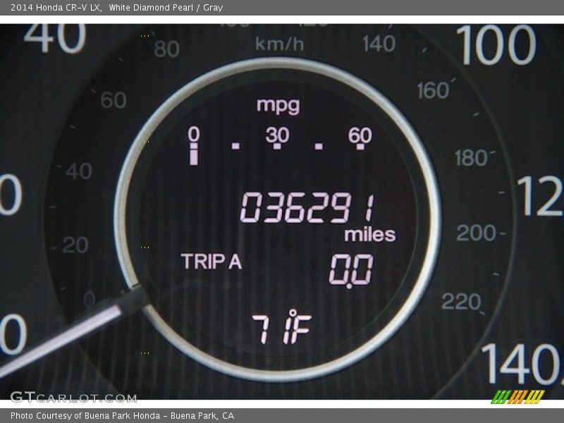 White Diamond Pearl / Gray 2014 Honda CR-V LX