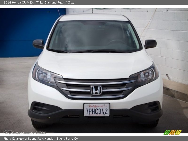 White Diamond Pearl / Gray 2014 Honda CR-V LX
