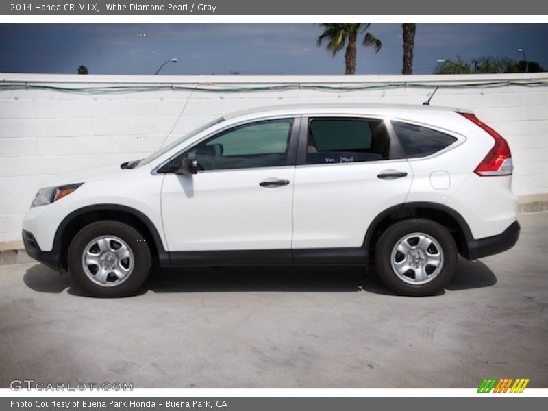 White Diamond Pearl / Gray 2014 Honda CR-V LX