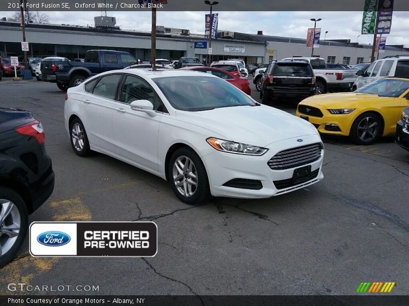 Oxford White / Charcoal Black 2014 Ford Fusion SE