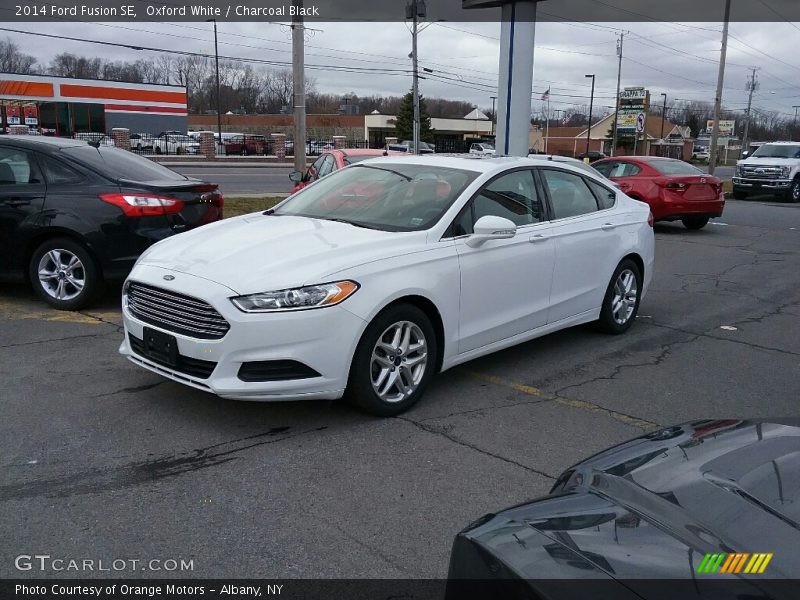 Oxford White / Charcoal Black 2014 Ford Fusion SE
