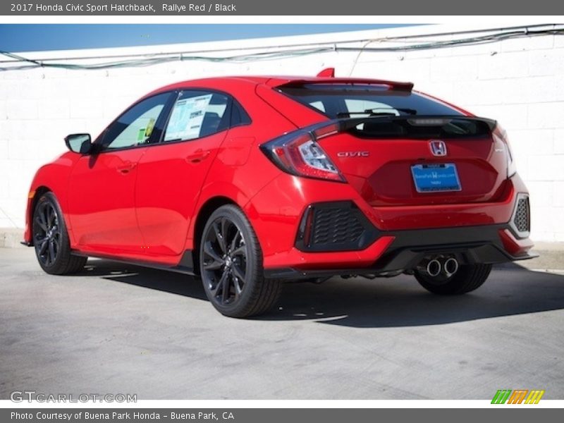 Rallye Red / Black 2017 Honda Civic Sport Hatchback