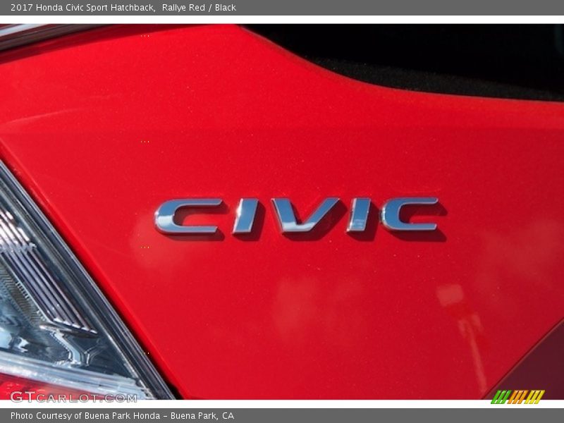 Rallye Red / Black 2017 Honda Civic Sport Hatchback