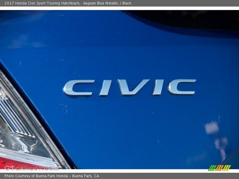 Aegean Blue Metallic / Black 2017 Honda Civic Sport Touring Hatchback