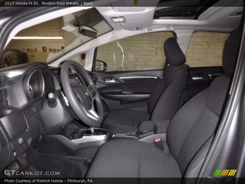 Modern Steel Metallic / Black 2017 Honda Fit EX