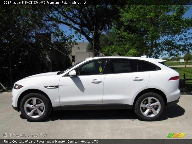 Polaris White / Jet 2017 Jaguar F-PACE 35t AWD Premium