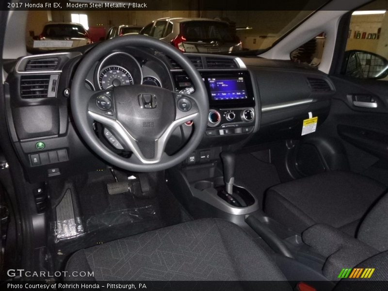 Modern Steel Metallic / Black 2017 Honda Fit EX