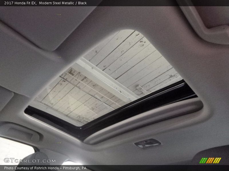 Modern Steel Metallic / Black 2017 Honda Fit EX