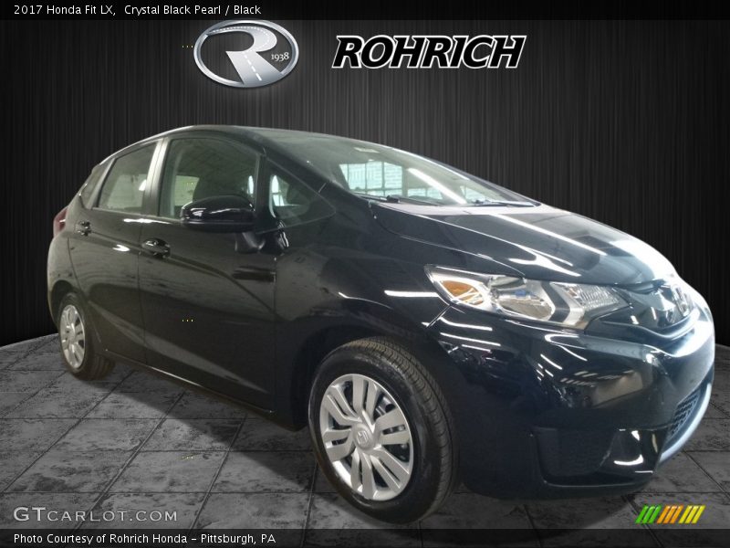 Crystal Black Pearl / Black 2017 Honda Fit LX