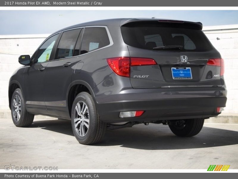 Modern Steel Metallic / Gray 2017 Honda Pilot EX AWD