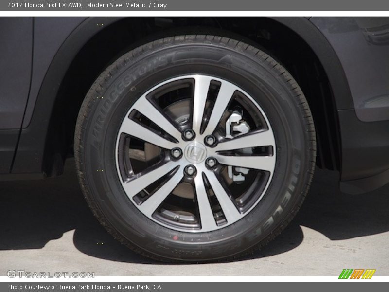 Modern Steel Metallic / Gray 2017 Honda Pilot EX AWD