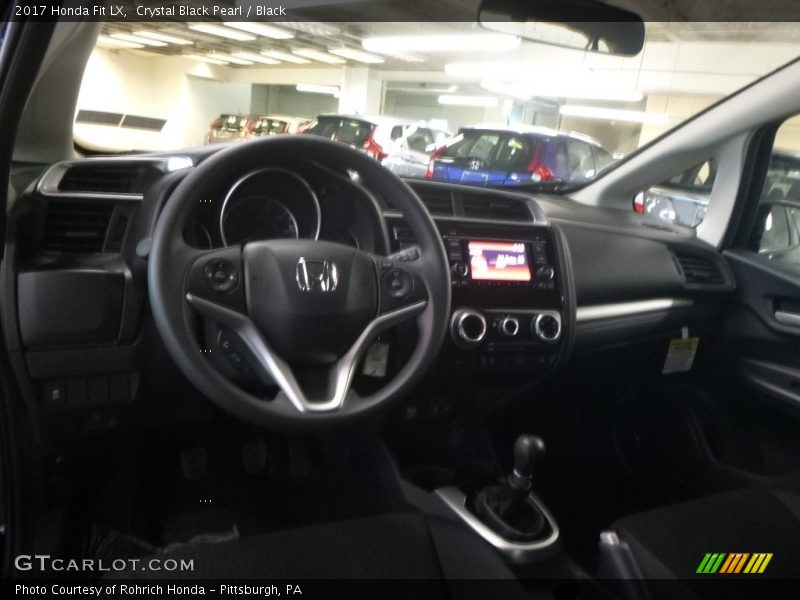 Crystal Black Pearl / Black 2017 Honda Fit LX