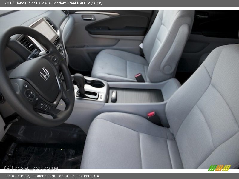 Modern Steel Metallic / Gray 2017 Honda Pilot EX AWD