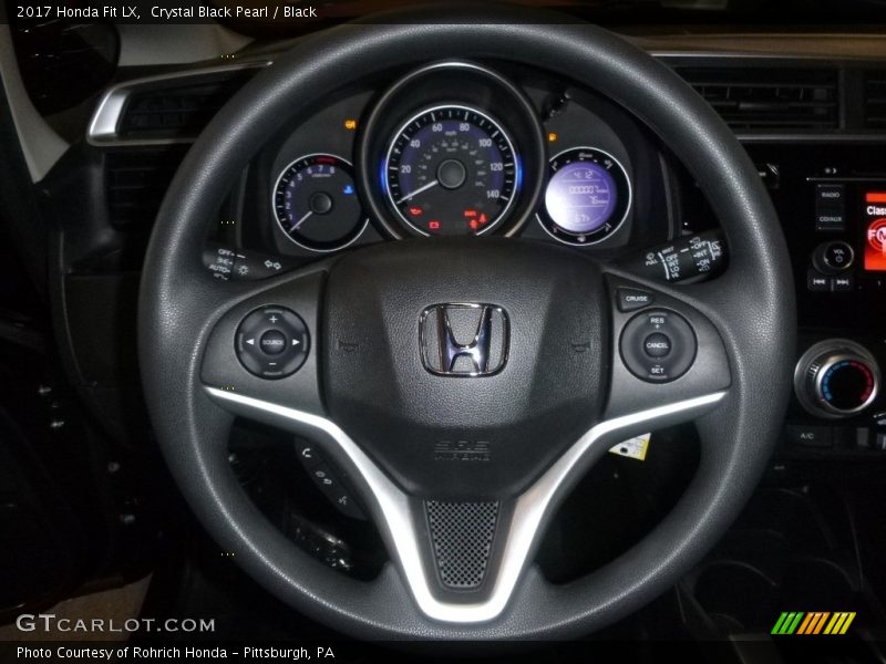 Crystal Black Pearl / Black 2017 Honda Fit LX