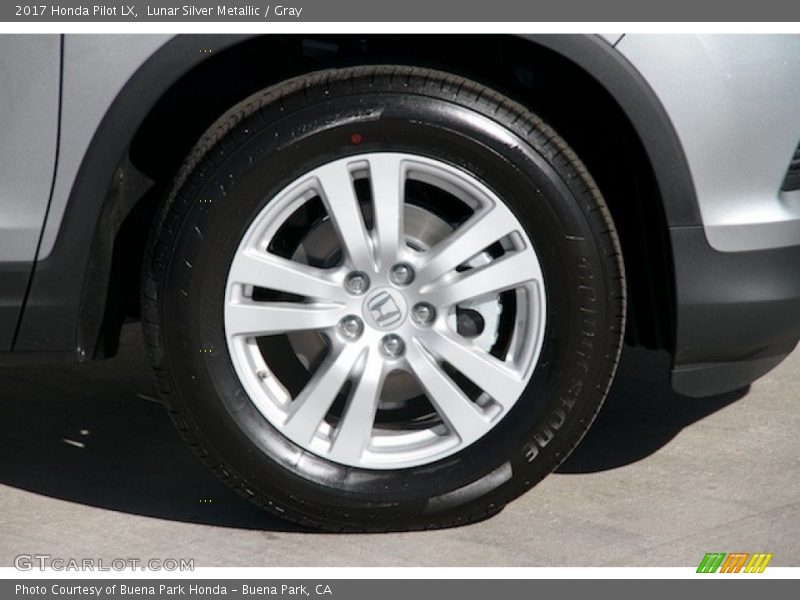 Lunar Silver Metallic / Gray 2017 Honda Pilot LX