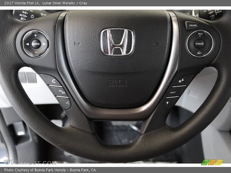 Lunar Silver Metallic / Gray 2017 Honda Pilot LX