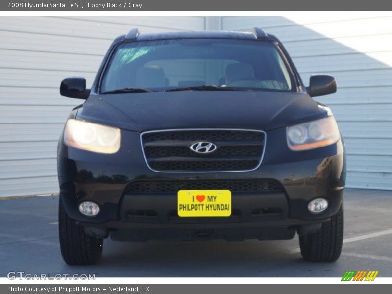 Ebony Black / Gray 2008 Hyundai Santa Fe SE