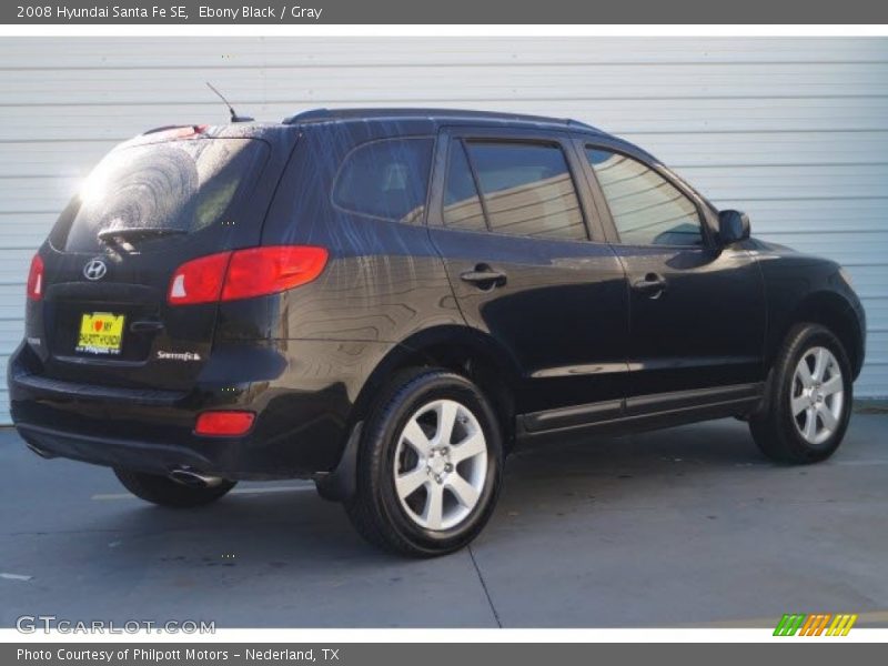 Ebony Black / Gray 2008 Hyundai Santa Fe SE