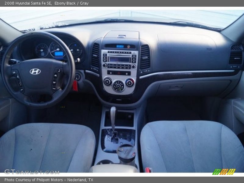Ebony Black / Gray 2008 Hyundai Santa Fe SE