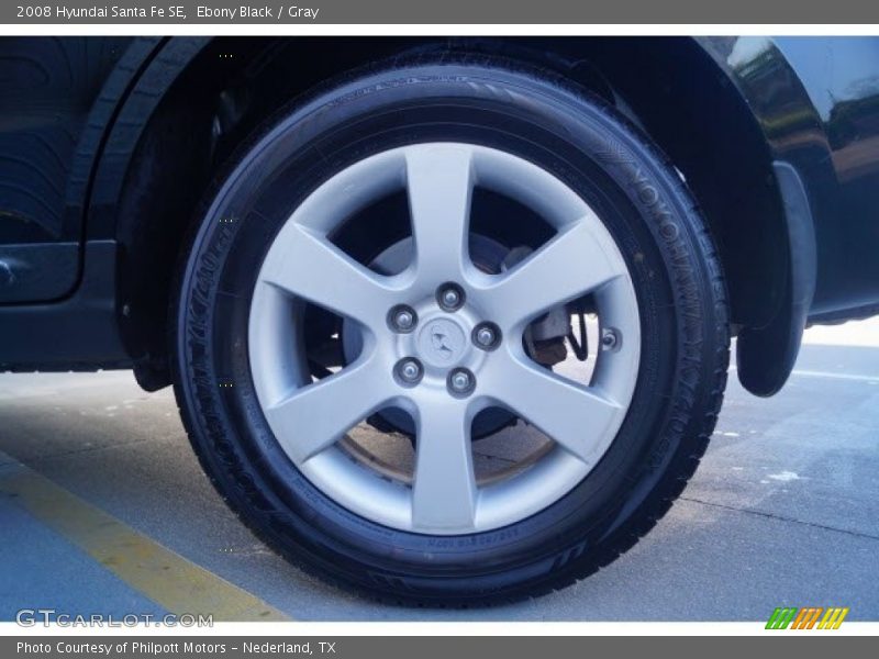 Ebony Black / Gray 2008 Hyundai Santa Fe SE