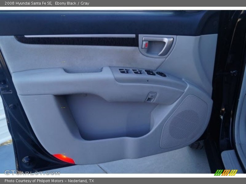Ebony Black / Gray 2008 Hyundai Santa Fe SE