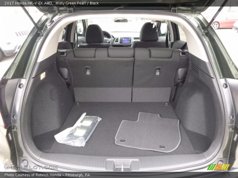 Misty Green Pearl / Black 2017 Honda HR-V EX AWD